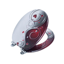 Sainos Universal Wc Seat with Soft Close Toilet Seat Cover Wood Toilet Lid Toilet Seat Many Colorful Motifs Toilet Topper