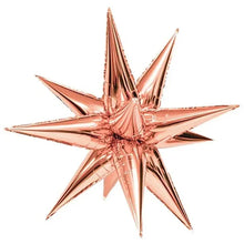 8/10/12Pcs Silver Gold Rose Red Blue Star Starburst Foil Balloons Cone Foil Balloons Birthday Wedding Christmas  Party Decor