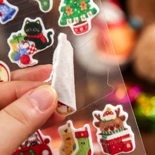 Christmas Theme Stickers Set DIY Stickers for Bedroom Living Room Room Decor Scrapbooking Journaling Cards Crafts Holiday Gift