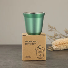 Verano Nuevo Vaso Sencillo de Fondo Plano de Acero Inoxidable, Vaso de Café en Cápsula de Doble Capa con Tanque Interior, Vaso de Agua de Color Sólido de Alta Calidad