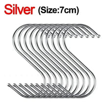 Stainless Steel S Hooks with Sharp Tip Utensil Meat Clothes Hanger Hanging Hooks for Butcher Shop Kitchen Baking Tools
