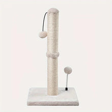 34-Inch High Cat Scratching Post Premium Basic Cat Scratching Indoor Sisal Scratching Post Tree Strap Hanging Ball for Adult Cat