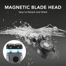 Electric Smart Shaver Household Mini Mecha Shaver Digital Display Dual Blade Rechargeable Shaver Powerful Beard Trimmer Tool