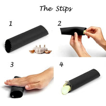 Tubo pelador de ajo, pelador de silicona para ajos, herramienta de cocina útil, fácil de usar, segura, no tóxica y práctica