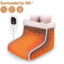Electric Heater Foot Warmer，Plug-in Electric Foot Warmer Heating Pad，6-Level Heating Foot Boots for men and women，Energy Saving