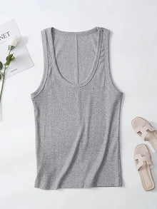 2025 Spring/Summer New Product Women's Slim Fit Solid Color Suspended Ribbed Tank Top Spicy Girl Style T-shirt