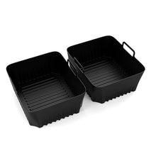Molde de silicona para freidora de aire, bandeja de repuesto para cesta de freidora Ninja, bandeja de horno reutilizable, revestimiento antiadherente de silicona para freidora de aire