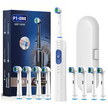 Rotating Electric Toothbrush 3 Modes USB Fast Rechargeable Rotary Electric Toothbrush with Timer Travel Case and 8 Brush Heads