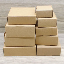 10pcs various gift packaging white kraft paper, window box paper, marble box with window, Christmas packaging packaging box