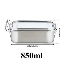 304 Stainless Steel Lunch Box Airtight Leakproof Bento Box 1/2 Layer Meal Prep Food Storage Containers with Locking for Adults