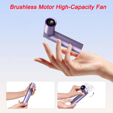 Portable Foldable Handheld Fan USB Rechargeable Mini Fan with LED Display 199-Speed Settings 3000mAh Battery Handheld Fan