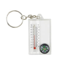 Small Compasses Thermometer Keychain Mini Pocket Sized Keyring Gear for Camping, Hiking, Backpacking, Survival Emergency