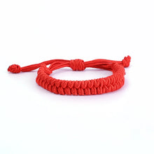 Lucky Red String Braided Bracelet, Adjustable Handwoven Knot Wristband - image 8