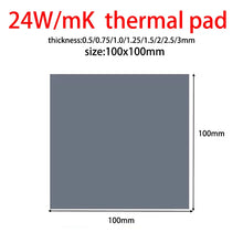 Great 24w 22w 20w 18.6w 16.5w OEM thermal pad for GPU CPU  Heatsink Cooling Conductive Silicone Pad thickness 0.75 1.25 1.75mm