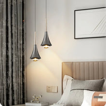 Led Pendant Light Bedroom Bedside Pearl Black Hanging Lamp Hotel Decoration Spotlight Home Indoor Decoration Ceiling Chandeliers