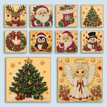 Christmas Decor DIY Santa Claus Snowman 3D Pearl Painting Diamond Art Kits for Beginners 20*20CM for Home Wall Decoration Gift