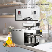 SUSWEETLIFE M9 Nueva prensa de aceite de acero inoxidable, comercial y doméstica, pequeña, totalmente automática, para prensado en caliente y en frío, de bajo ruido