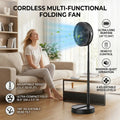 Telescopic Folding Desk Fan With 8000 mAh Wireless USB Rechargeable Adjustable Height Timing Remote control Fans