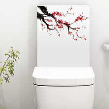 C258# Pink Cherry Blossoms Toilet Sticker Bathroom Toilet Cover Sticker Wall Stickers Wc  For Home  Decoration