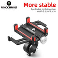 ROCKBROS Bike Phone Holder Aluminum Alloy Bike Stand Adjustable 360 Rotation Bicycle Phone Mount Motorcycle Bike Accessories