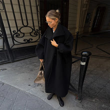Fashion Loose Women's Trench Coat Stand Collar Batwing Sleeve Oversized Long Coats 2025 New Autumn Casual Street Chic Outwear