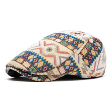 2024 Autumn and Winter Polyester Print Newsboy Caps Flat Peaked Cap Men and Women Painter Beret Hats 154