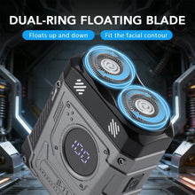 Electric Smart Shaver Household Mini Mecha Shaver Digital Display Dual Blade Rechargeable Shaver Powerful Beard Trimmer Tool