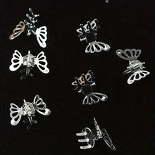 10 piezas de mini pinzas para el cabello con diseño de mariposa hueca, estilo retro para flequillo, accesorios decorativos para mujeres y niñas