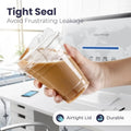 Vaso de plástico transparente desechable de 12/16/20 oz, a prueba de fugas y resistente a roturas, apto para té con leche, café, bebidas y uso diario
