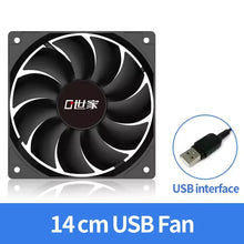 TEUCER USB Cooling Fan 8CM/12CM/14CM 800-1800RPM USB Port Power Supply Desktop Computer Available