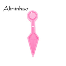 DY0907 Moldes para pendientes de cuchillo Kunai brillante de 7,4 pulgadas, moldes de artesanía en resina para herramientas de defensa, molde de silicona para hacer joyas con epoxi
