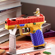 Assembled Safety Toy Gun Automatic Burst Soft Bullet Toy Model With Transparent Bracket Forholiday Gifts For Military Fan Boys