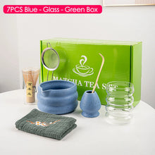 4/6/7PCS Japanese Matcha Set with Ceramic Bowl Bamboo Matcha Whisk and Tea Scoop for DIY Tea-making Tools Accessories