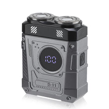 Electric Smart Shaver Household Mini Mecha Shaver Digital Display Dual Blade Rechargeable Shaver Powerful Beard Trimmer Tool