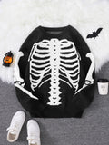 New Popular Autumn and Winter Backbone Jacquard Pattern Pullover Sweater Casual Round Neck Knitted Men's Pullover