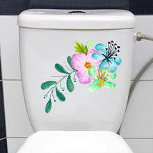 C258# Pink Cherry Blossoms Toilet Sticker Bathroom Toilet Cover Sticker Wall Stickers Wc  For Home  Decoration