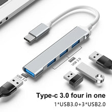 Aluminum 4-in-1 USB Hub, USB or Type C to 4 Ports Expander for Laptop and PC - image 3
