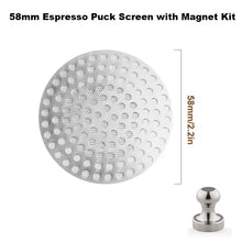 51/53/58mm Espresso Puck Screen with Magnet Kit Reusable Filter Screen with Magnetic Nail Barista Espresso Coffee Accessories