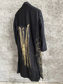TOP-YAMAMOTO Bat and Sheep Head Five Blessings and Good Fortune Japanese Designer Collaboration Coat