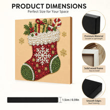 Christmas Decor DIY Santa Claus Snowman 3D Pearl Painting Diamond Art Kits for Beginners 20*20CM for Home Wall Decoration Gift
