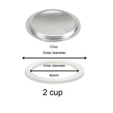 Moka Rubber Seal Filter Replacement Gasket Seal For Coffee Espresso Moka Stove Pot Top Coffee Maker Kitchen Bar Accessories