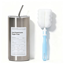 600ml Thermos Portable Stainless Steel Coffee Cup Thermos Bottle with Straw Insulation Drinkware Does Not Contain BPA
