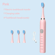 Sonic Electric Toothbrush Cleaning Brush For Adult Automatic Rechargeable Soft Hair Waterproof Ultrasonic Tooth Brush 4 heads