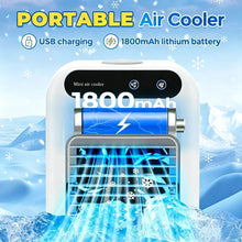Mini Mute Air Conditioning Fan Portable Desktop Air Cooler with Humidification USB Rechargeable for Household Home Office