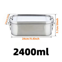 304 Stainless Steel Lunch Box Airtight Leakproof Bento Box 1/2 Layer Meal Prep Food Storage Containers with Locking for Adults