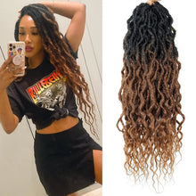 Boho Goddess Locs Crochet Hair with Curly Ends 4Packs Pre-looped Crochet Locs for Black Women Dreadlock Synthetic Crochet Braids