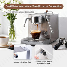 CAFOVO E120 Semi-automatic Espresso Machine ULKA Pump 9Bar OPV System 3 Boiler with OLED Display for Cafe Coffee Maker 220V