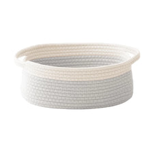 1pcs Woven Basket,Small Rope Storage Bin with Handles & Ribbon Bag, Organizer for Shelves Closets,Gift Basket Empty for Birthday