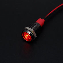 1pcs Metal Indicator Light 6mm 8mm 10mm 12mm LED Light Black Silver  with Wire 3V 5V 6V 12V 24V 110V 220V Red Yellow Blue Green