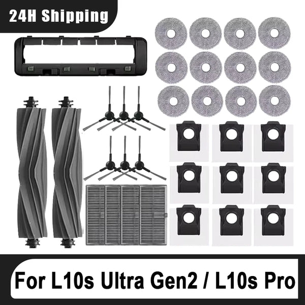 Dreame L10s Ultra Gen2 / L10s Pro Ultra HeatMain Side Brush HEPA Filter Mop Dust Bag Vacuum Cleaner Replacement Accessories